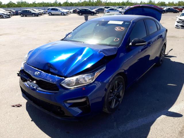 3KPF34AD8LE155336 - 2020 KIA FORTE GT L BLUE photo 2