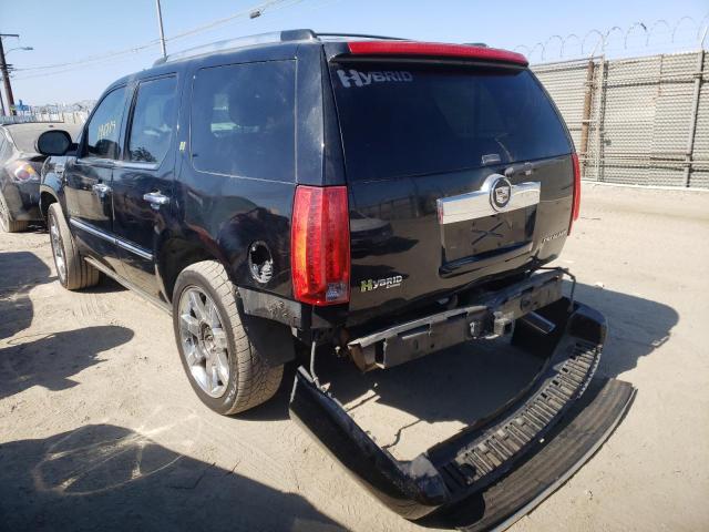 1GYFK43529R130108 - 2009 CADILLAC ESCALADE H BLACK photo 3