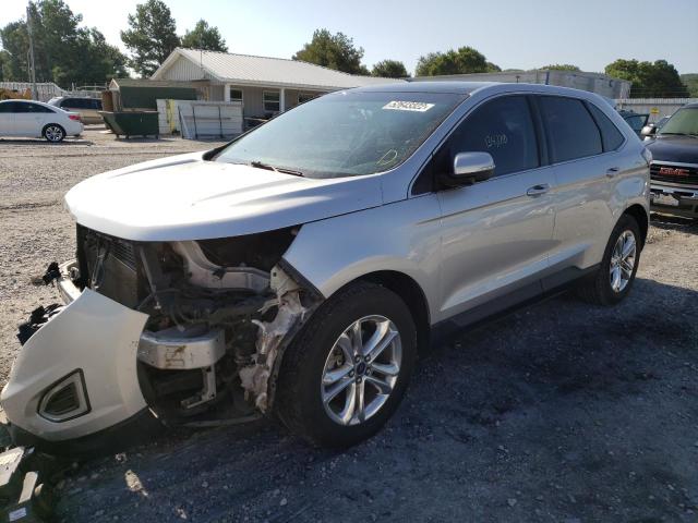 2FMTK3J82FBB34959 - 2015 FORD EDGE SEL SILVER photo 2