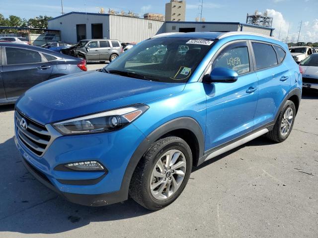 KM8J33A41JU705197 - 2018 HYUNDAI TUCSON SEL BLUE photo 2