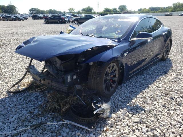 5YJSA1E41HF216914 - 2017 TESLA MODEL S Կապույտ լուսանկար 2
