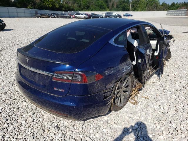 5YJSA1E41HF216914 - 2017 TESLA MODEL S Կապույտ լուսանկար 4