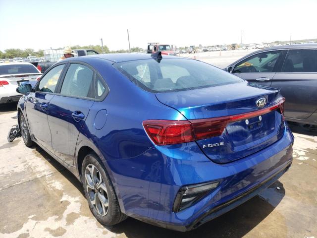 3KPF24AD4ME385525 - 2021 KIA FORTE FE BLUE photo 3