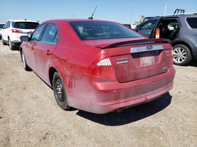 3FAHP0JG6AR232992 - 2010 FORD FUSION SEL RED photo 3