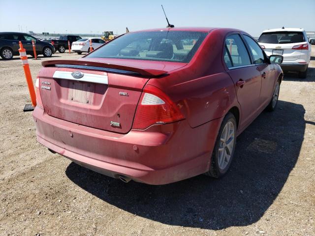3FAHP0JG6AR232992 - 2010 FORD FUSION SEL RED photo 4