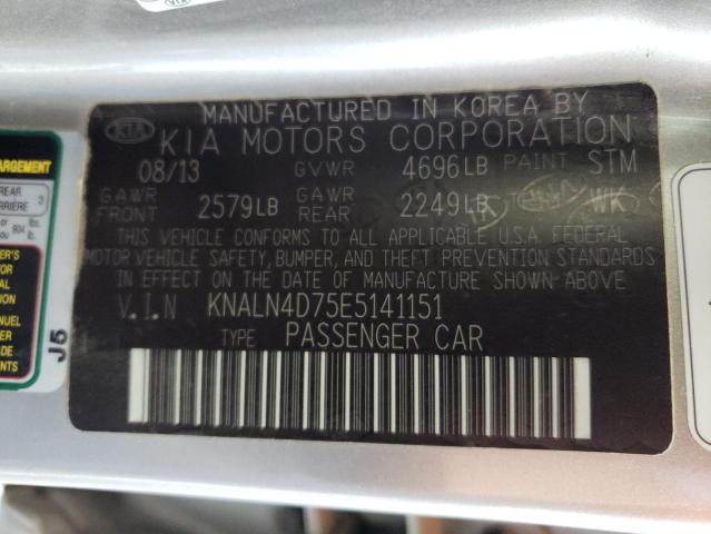 KNALN4D75E5141151 - 2014 KIA CADENZA PR SILVER photo 10