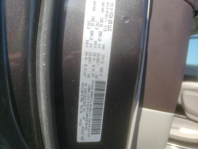 2C4RC1EG5JR131278 - 2018 CHRYSLER PACIFICA T CHARCOAL photo 10