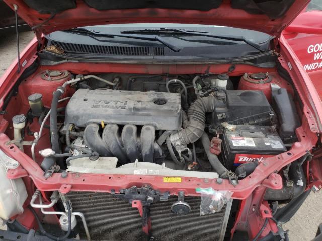 5Y2SL63805Z419683 - 2005 PONTIAC VIBE RED photo 7