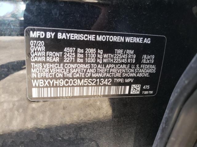 WBXYH9C03M5S21342 - 2021 BMW X2 SDRIVE2 黑色 照片 10