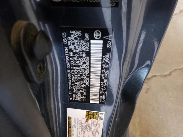 JTKDE177050048268 - 2005 TOYOTA SCION TC ნაცრისფერი ფოტო 10