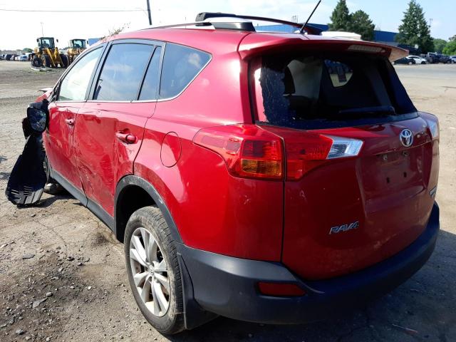 JTMDFREV7DD023282 - 2013 TOYOTA RAV4 LIMIT RED photo 3