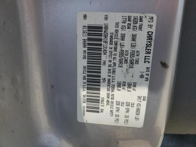 1A8HW58N18F131034 - 2008 CHRYSLER ASPEN LIMI SILVER photo 10