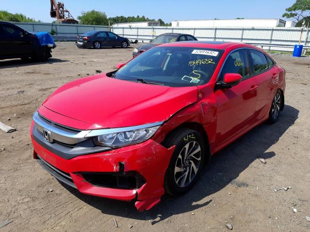 2HGFC2F76GH549632 - 2016 HONDA CIVIC EX RED photo 2