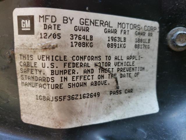 1G8AJ55F36Z162649 - 2006 SATURN ION LEVEL ლურჯი ფოტო 10