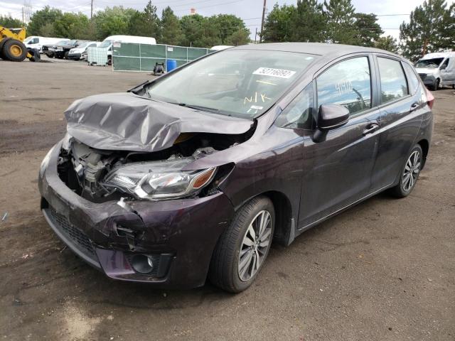 JHMGK5H70GS001038 - 2016 HONDA FIT EX PURPLE photo 2