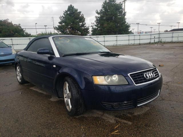 WAUDT48H34K017862 - 2004 AUDI A4 QUATTRO BLUE photo 1