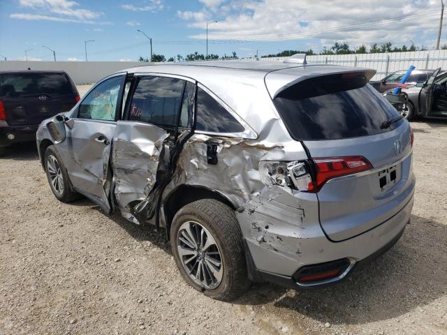 5J8TB4H70HL800499 - 2017 ACURA RDX ADVANC SILVER photo 3