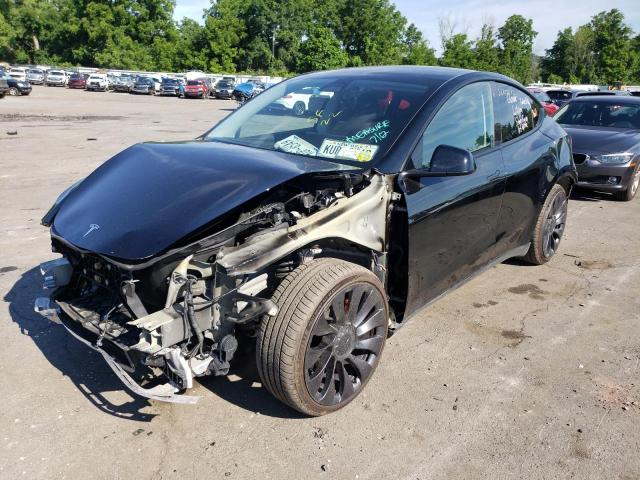 7SAYGDEF6NF373266 - 2022 TESLA MODEL Y Noir photo 2