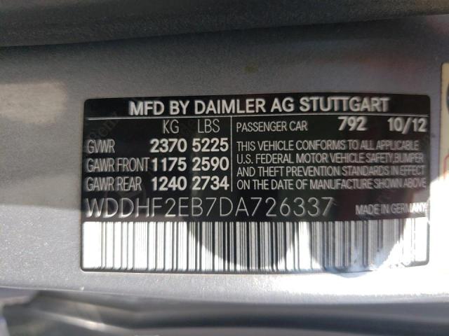 WDDHF2EB7DA726337 - 2013 MERCEDES-BENZ E 350 BLUE SILVER photo 10