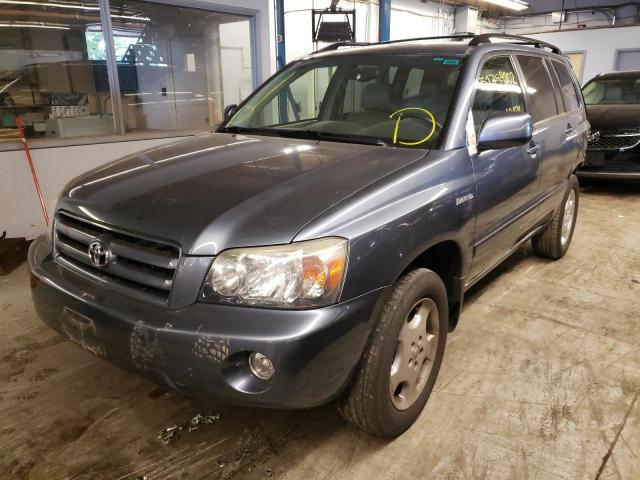 JTEEP21AX50118502 - 2005 TOYOTA HIGHLANDER BLUE photo 2