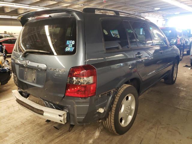 JTEEP21AX50118502 - 2005 TOYOTA HIGHLANDER BLUE photo 4