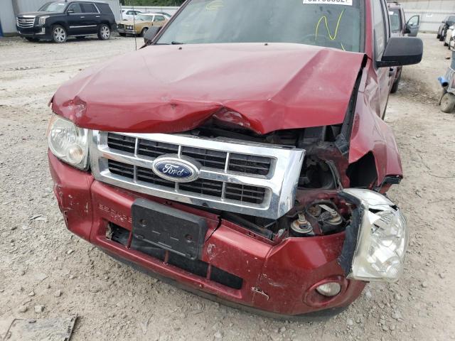 1FMCU0D77CKA38337 - 2012 FORD ESCAPE XLT RED photo 9