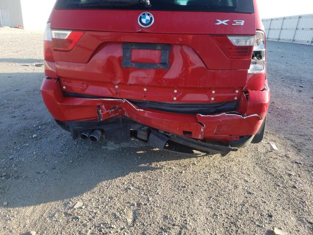 WBXPC93477WF28026 - 2007 BMW X3 3.0SI RED photo 9