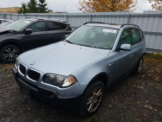 WBXPA73406WC53818 - 2006 BMW X3 2.5I BLUE photo 2