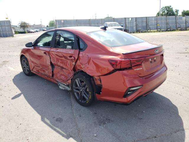 3KPF34AD6ME327526 - 2021 KIA FORTE GT L ORANGE photo 3