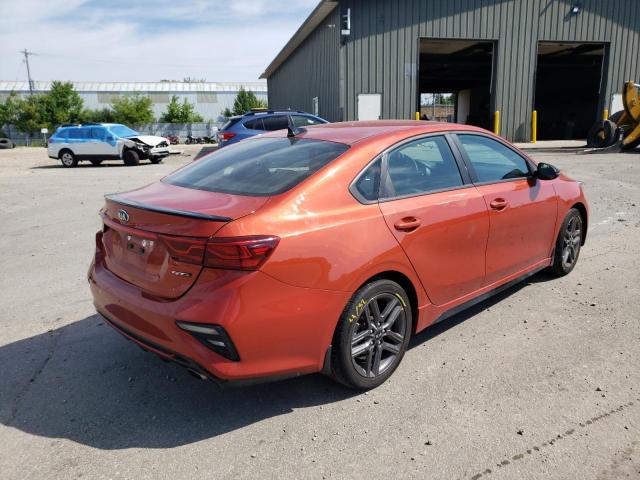 3KPF34AD6ME327526 - 2021 KIA FORTE GT L ORANGE photo 4