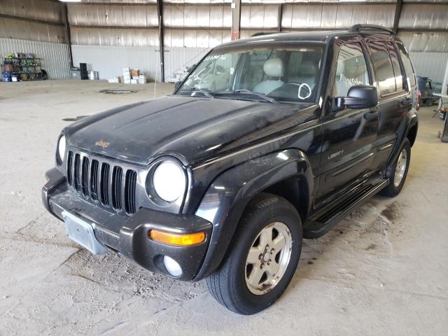 1J8GL58K92W277036 - 2002 JEEP LIBERTY BLACK photo 2