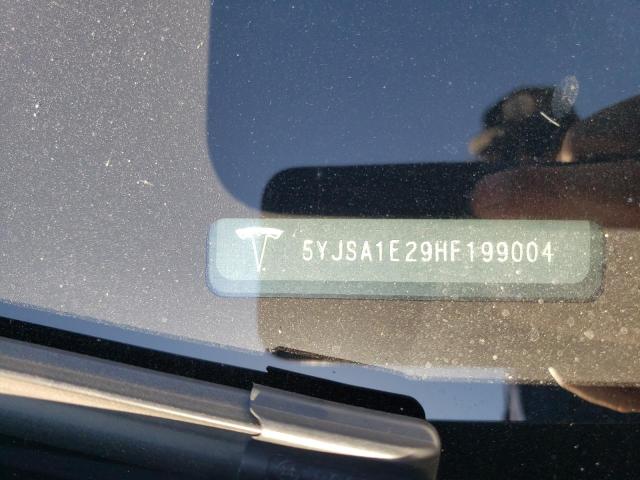 5YJSA1E29HF199004 - 2017 TESLA MODEL S Qara foto 10