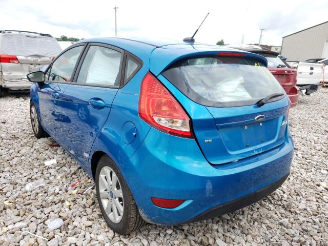 3FADP4EJ6CM102321 - 2012 FORD FIESTA SE BLUE photo 3