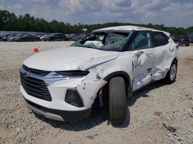 3GNKBBRA4KS683849 - 2019 CHEVROLET BLAZER 1LT WHITE photo 2