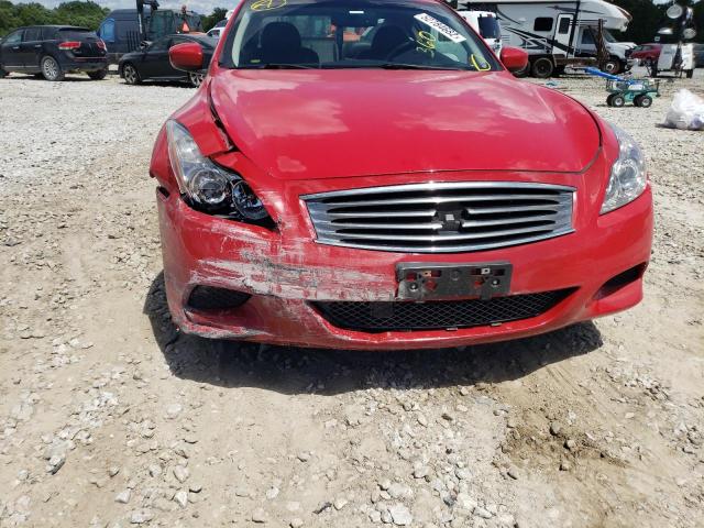 JNKCV64E39M605884 - 2009 INFINITI G37 BASE RED photo 9