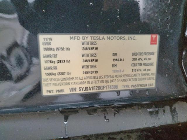 5YJSA1E26GF174396 - 2016 TESLA MODEL S Qara foto 10