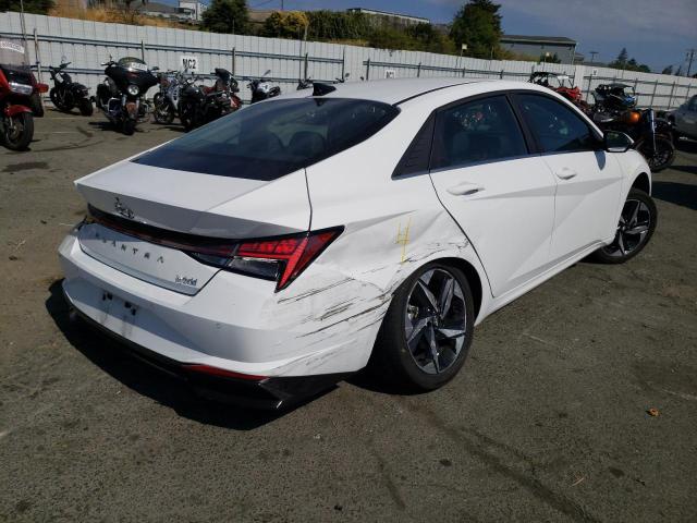 KMHLN4AJ4MU007153 - 2021 HYUNDAI ELANTRA LI WHITE photo 4