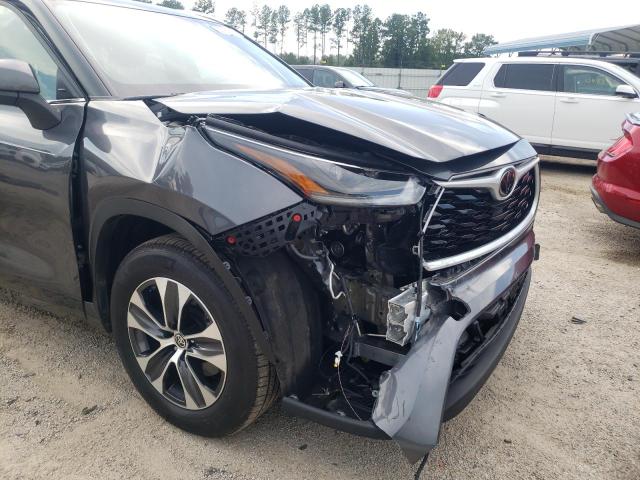 5TDGZRAH4MS039545 - 2021 TOYOTA HIGHLANDER GRAY photo 9