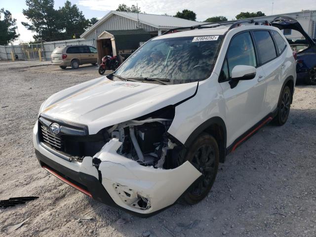 JF2SKARC3MH590127 - 2021 SUBARU FORESTER S WHITE photo 2