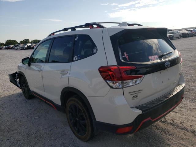 JF2SKARC3MH590127 - 2021 SUBARU FORESTER S WHITE photo 3