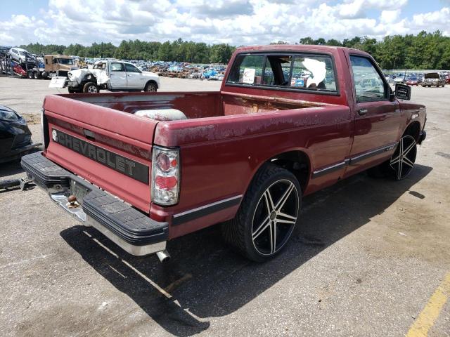 1GCCS14Z9N8121088 - 1992 CHEVROLET S TRUCK MAROON photo 4