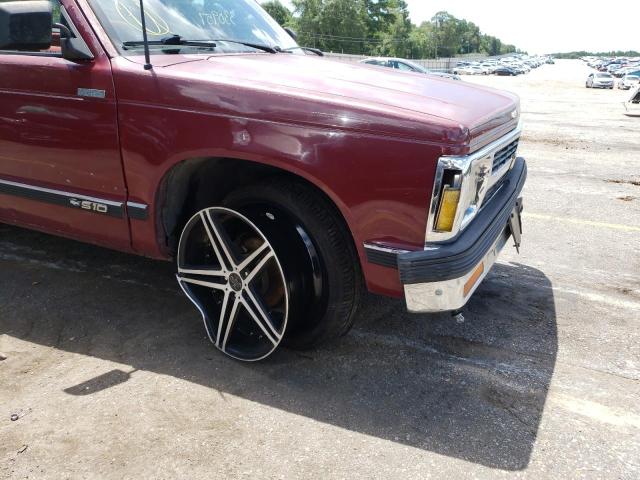 1GCCS14Z9N8121088 - 1992 CHEVROLET S TRUCK MAROON photo 9