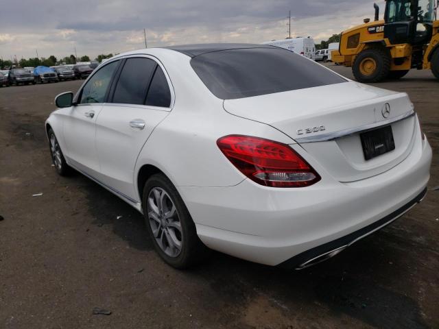 55SWF4KB0GU099217 - 2016 MERCEDES-BENZ C300 4 MAT WHITE photo 3