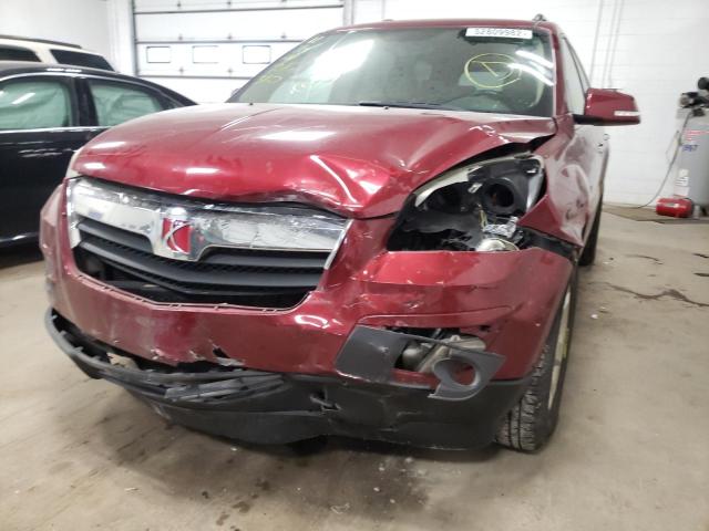 5GZEV23707J116121 - 2007 SATURN OUTLOOK XR წითელი ფოტო 9