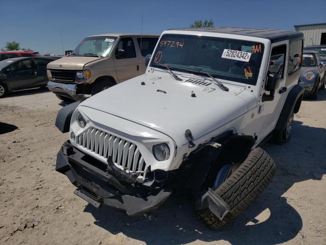 1C4AJWAG1FL597294 - 2015 JEEP WRANGLER S WHITE photo 2