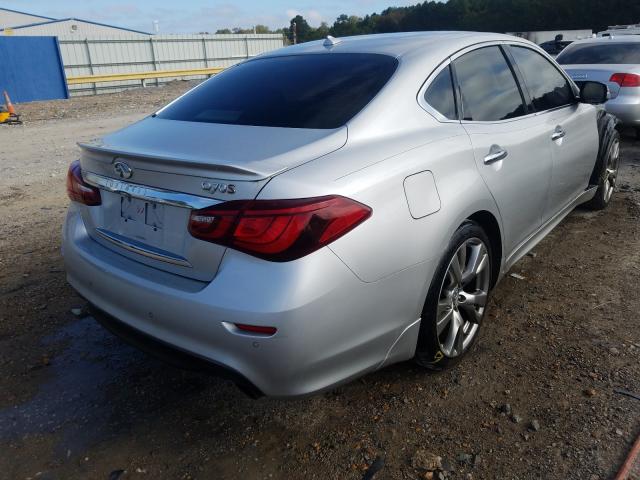 JN1BY1AP3GM220290 - 2016 INFINITI Q70 3.7 SILVER photo 4