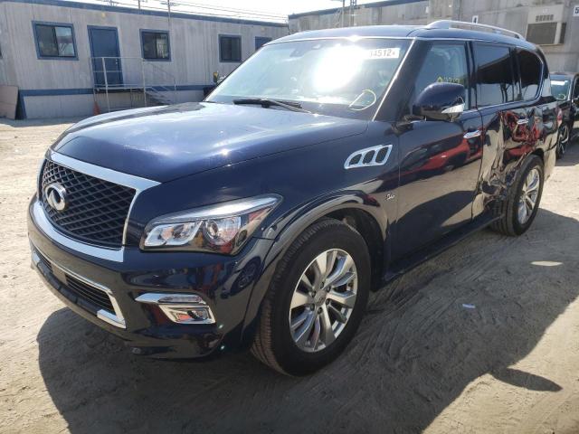 JN8AZ2ND6H9831175 - 2017 INFINITI QX80 BASE BLUE photo 2