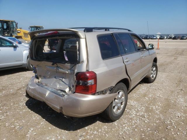 JTEEP21A140039637 - 2004 TOYOTA HIGHLANDER GOLD photo 4