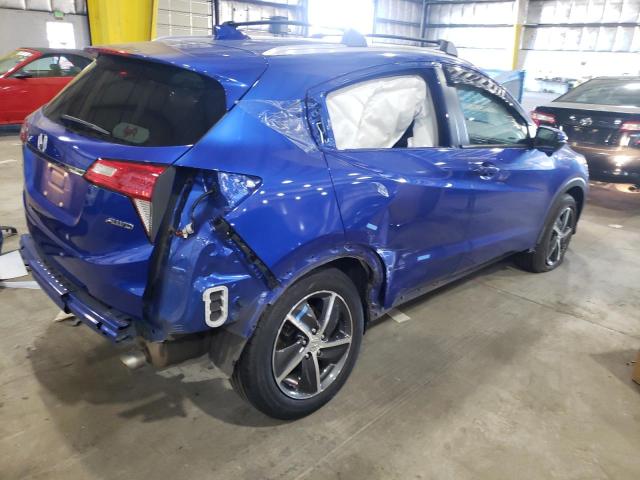 3CZRU6H71MM703376 - 2021 HONDA HR-V EXL BLUE photo 4