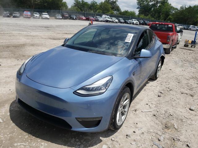 5YJYGDEE0LF006431 - 2020 TESLA MODEL Y Синий фото 2
